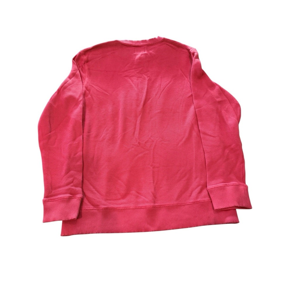 Red Brooks Brothers "Red Fleece" Waffle Knit Top Sz L Crew Neck Pullover - Picture 6 of 7
